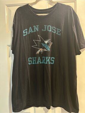 NHL San Jose Sharks Black Crew Neck Tee 2XL